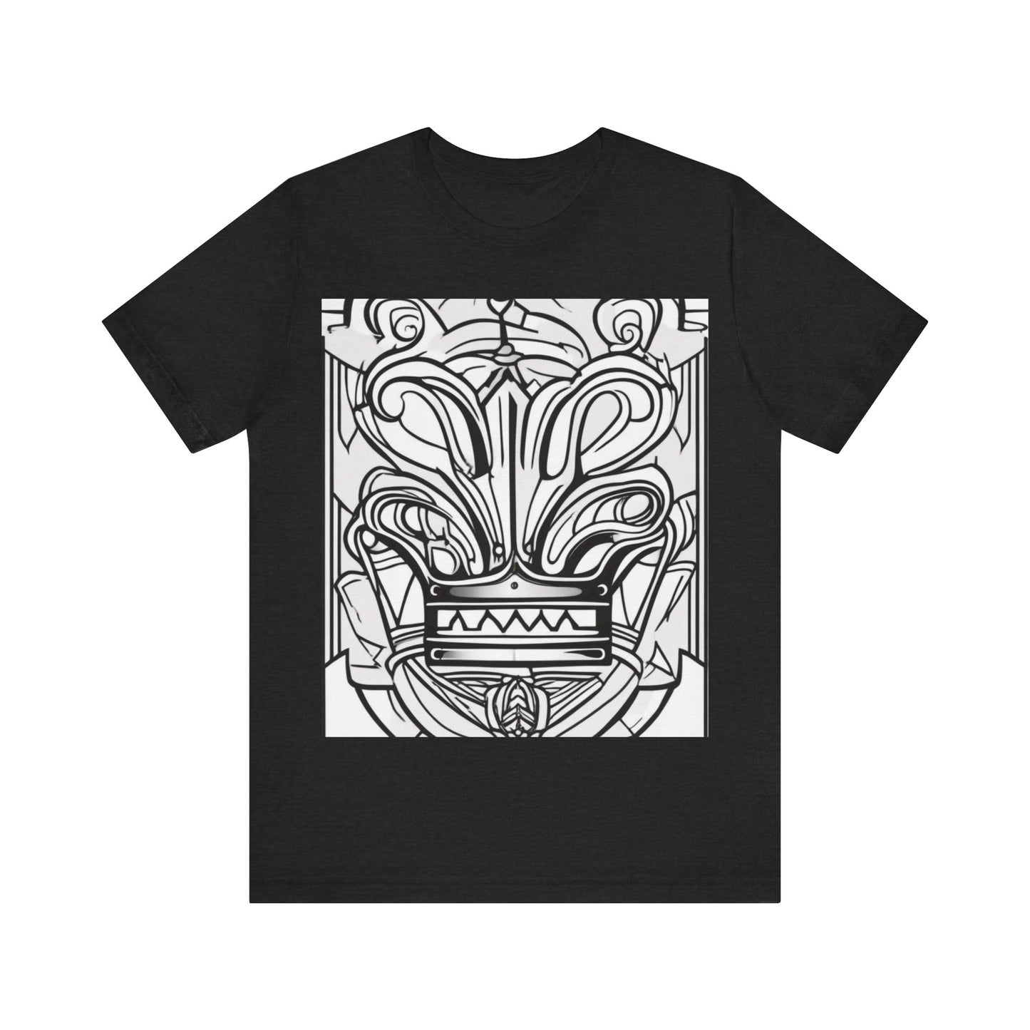 boostlete-boost-mode-icon-crown-offset-line-art-0190 — Unisex Jersey Short Sleeve (B+C 3001)