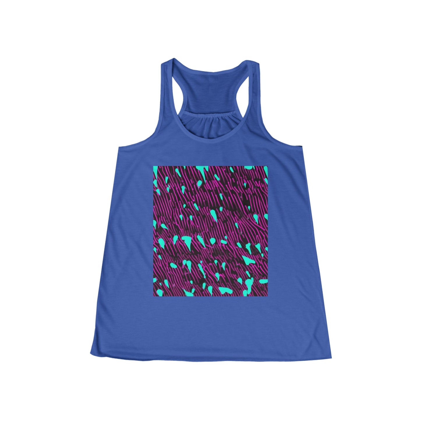 boostlete-am-crew-pattern-dotted-vector-0027 — Women's Flowy Racerback Tank (B+C 8800)