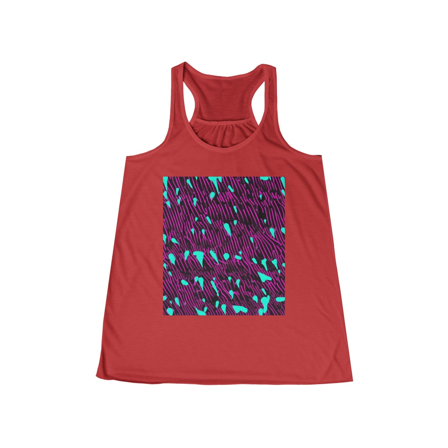 boostlete-am-crew-pattern-dotted-vector-0027 — Women's Flowy Racerback Tank (B+C 8800)