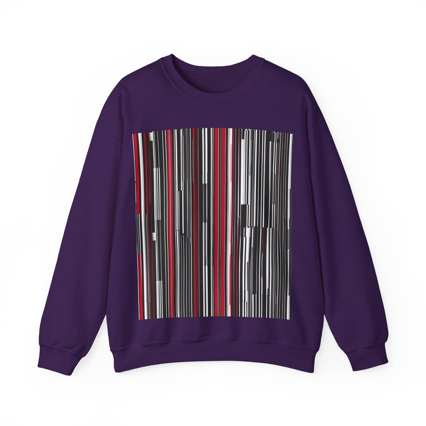 boostlete-am-crew-pattern-barcode-athletic-0911 — Unisex Heavy Blend Crewneck (G18000)
