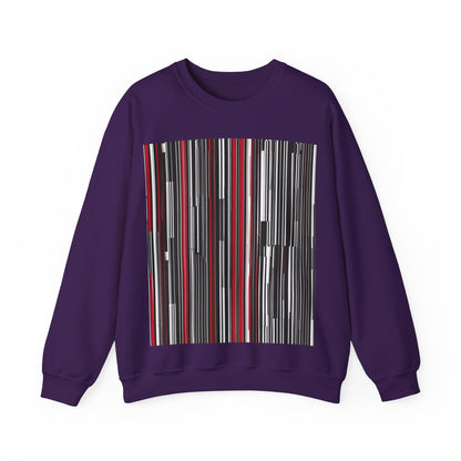 boostlete-am-crew-pattern-barcode-athletic-0911 — Unisex Heavy Blend Crewneck (G18000)
