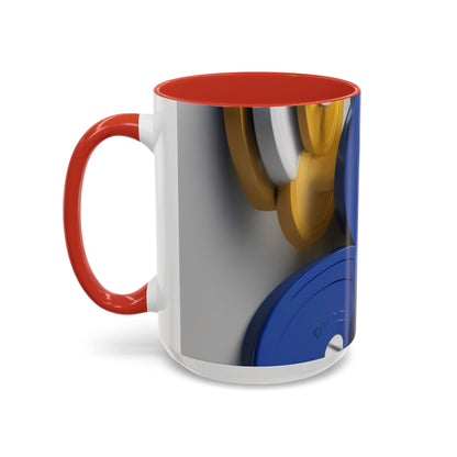 boostlete-field-day-icon-barbell-offset-geometric-0150 — Accent Mug 11oz/15oz