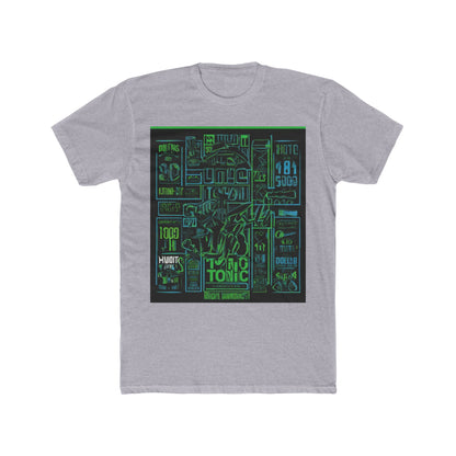 boostlete-field-day-type-gym-tonic-h2o-outline-over-solid-geometric-0249 — Unisex Cotton Crew Tee (NL 3600)