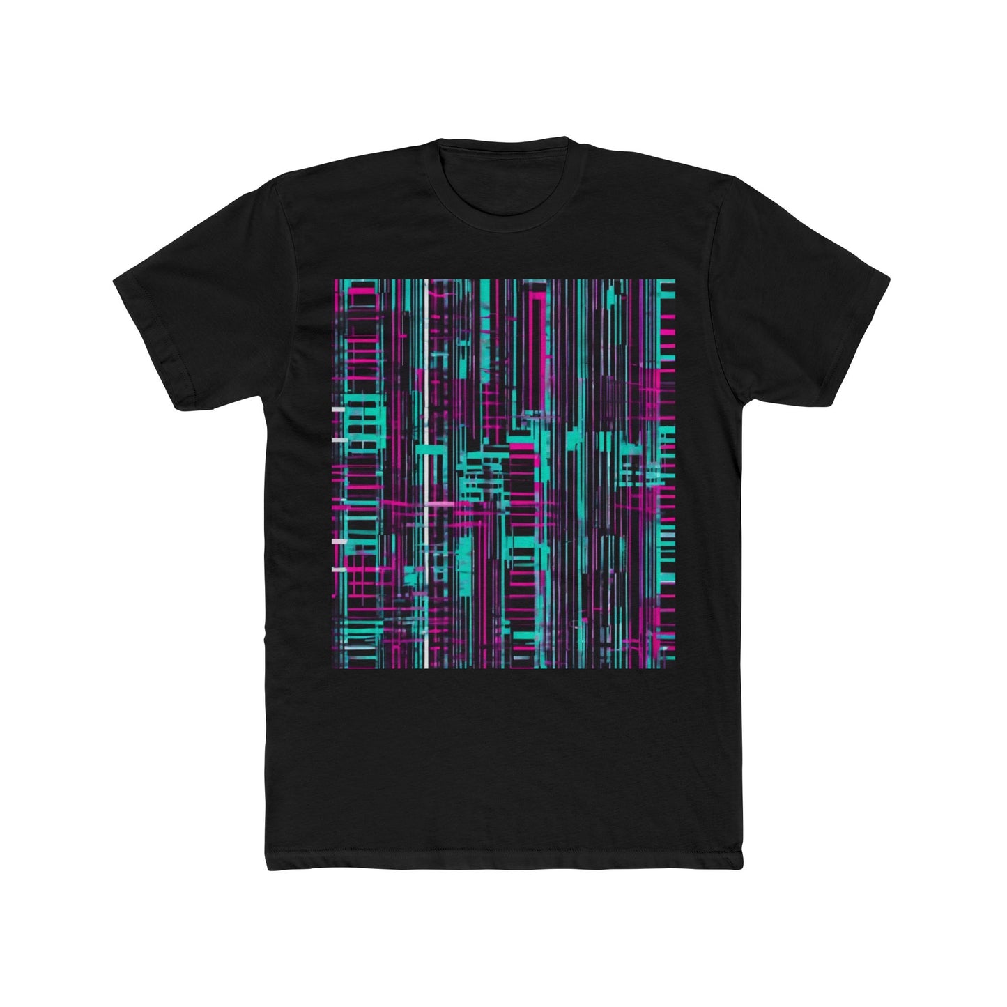 boostlete-field-day-pattern-barcode-retro-0275 — Unisex Cotton Crew Tee (NL 3600)