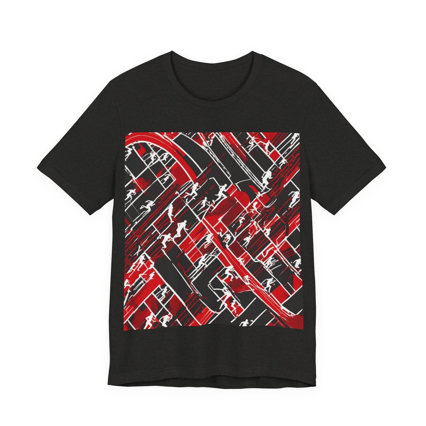 boostlete-pr-season-scene-marathoner-outline-modern-0124 — Unisex Jersey Short Sleeve (B+C 3001)