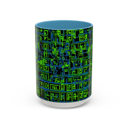 boostlete-mile-by-mile-pattern-plate-number-blueprint-0147 — Accent Mug 11oz/15oz