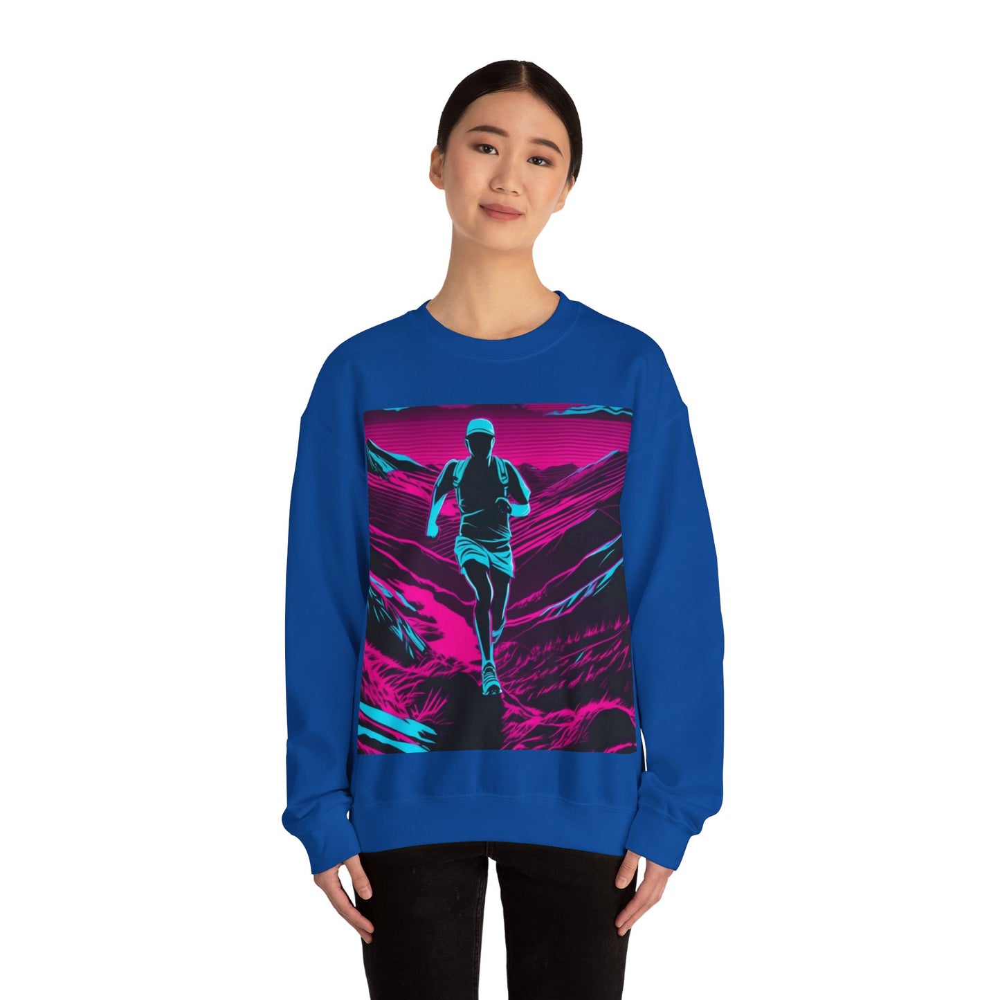boostlete-am-crew-scene-trail-high-modern-0980 — Unisex Heavy Blend Crewneck (G18000)