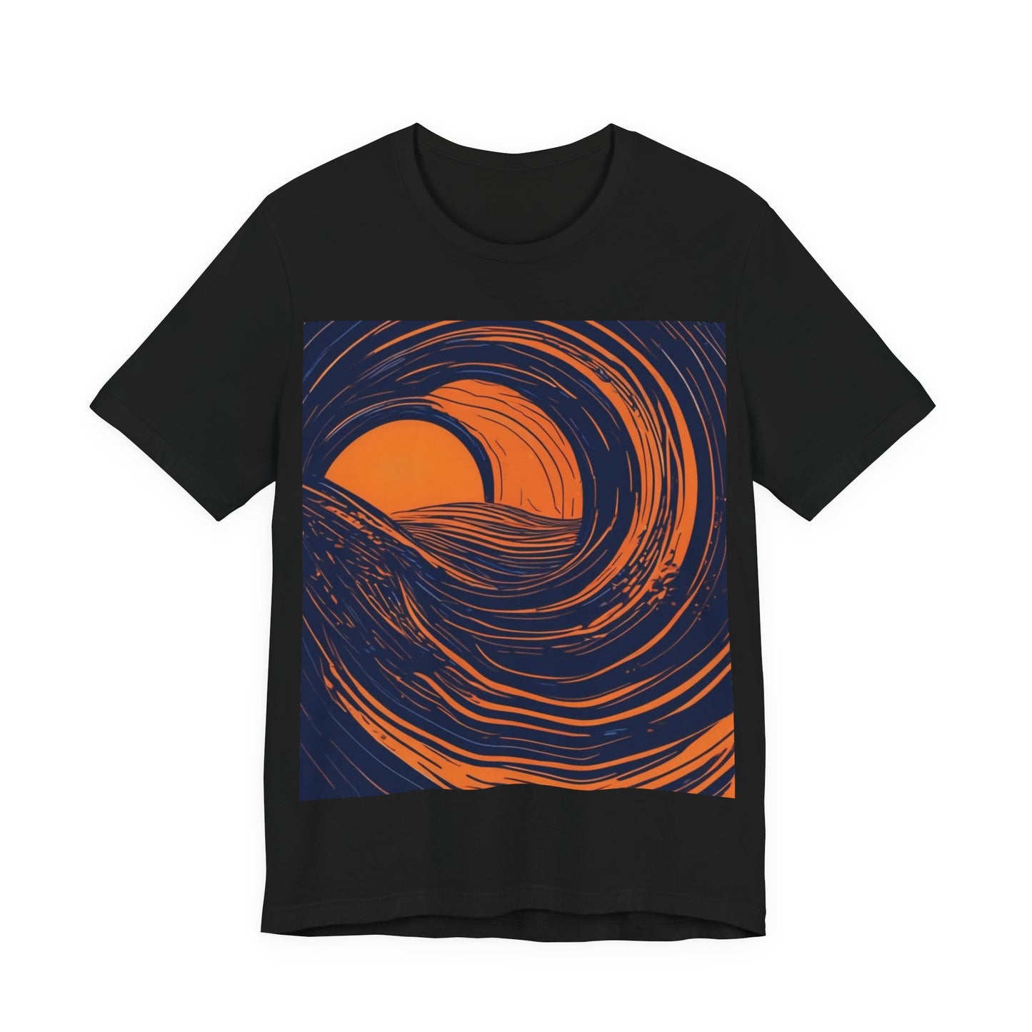 boostlete-rise-grind-icon-sunrise-speed-line-art-0202 — Unisex Jersey Short Sleeve (B+C 3001)