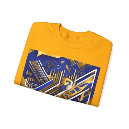 boostlete-am-crew-type-progress-beats-perfect-diagonal-modern-0209 — Unisex Heavy Blend Crewneck Sweatshirt (Gildan)