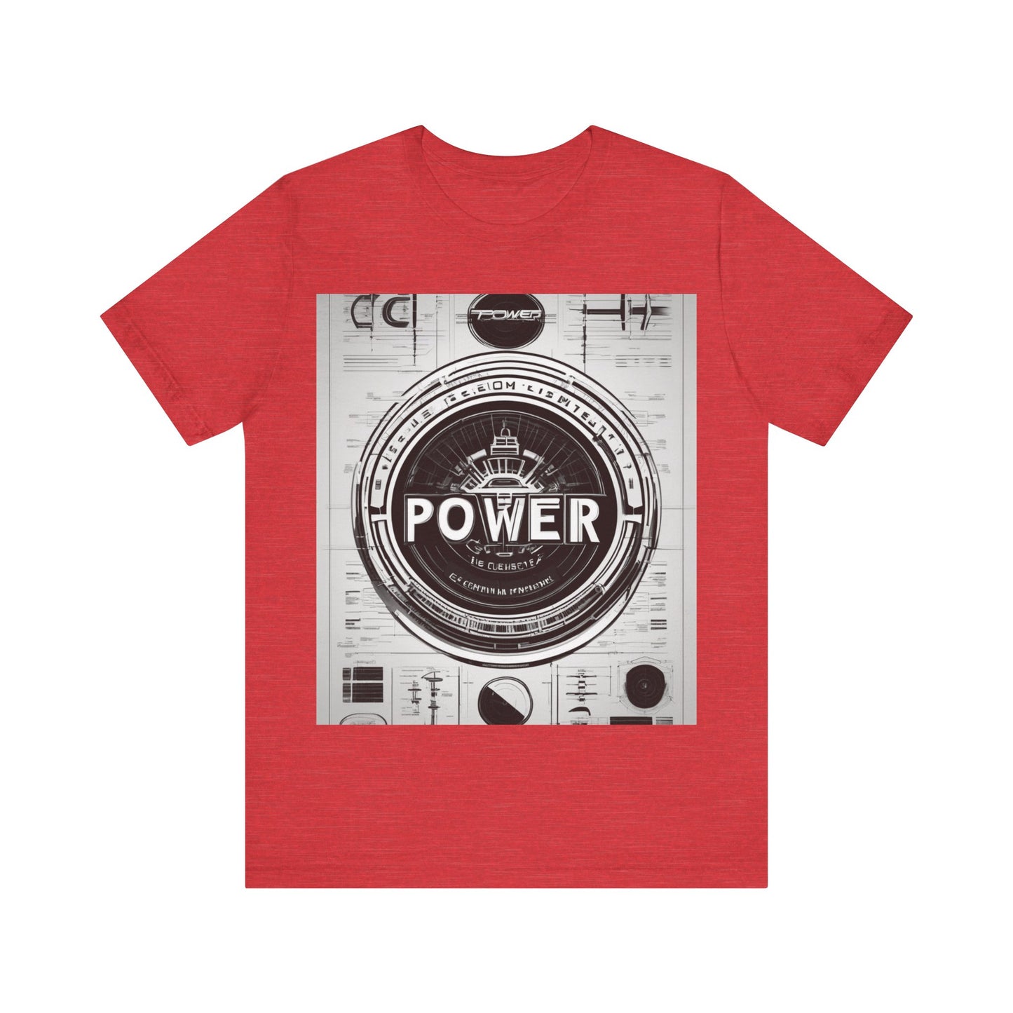 boostlete-boost-mode-type-power-in-quiet-badge-blueprint-0245 — Unisex Jersey Short Sleeve (B+C 3001)