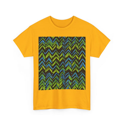 boostlete-mile-by-mile-pattern-chevron-monoline-0051 — Unisex Heavy Cotton Tee (Gildan 5000)