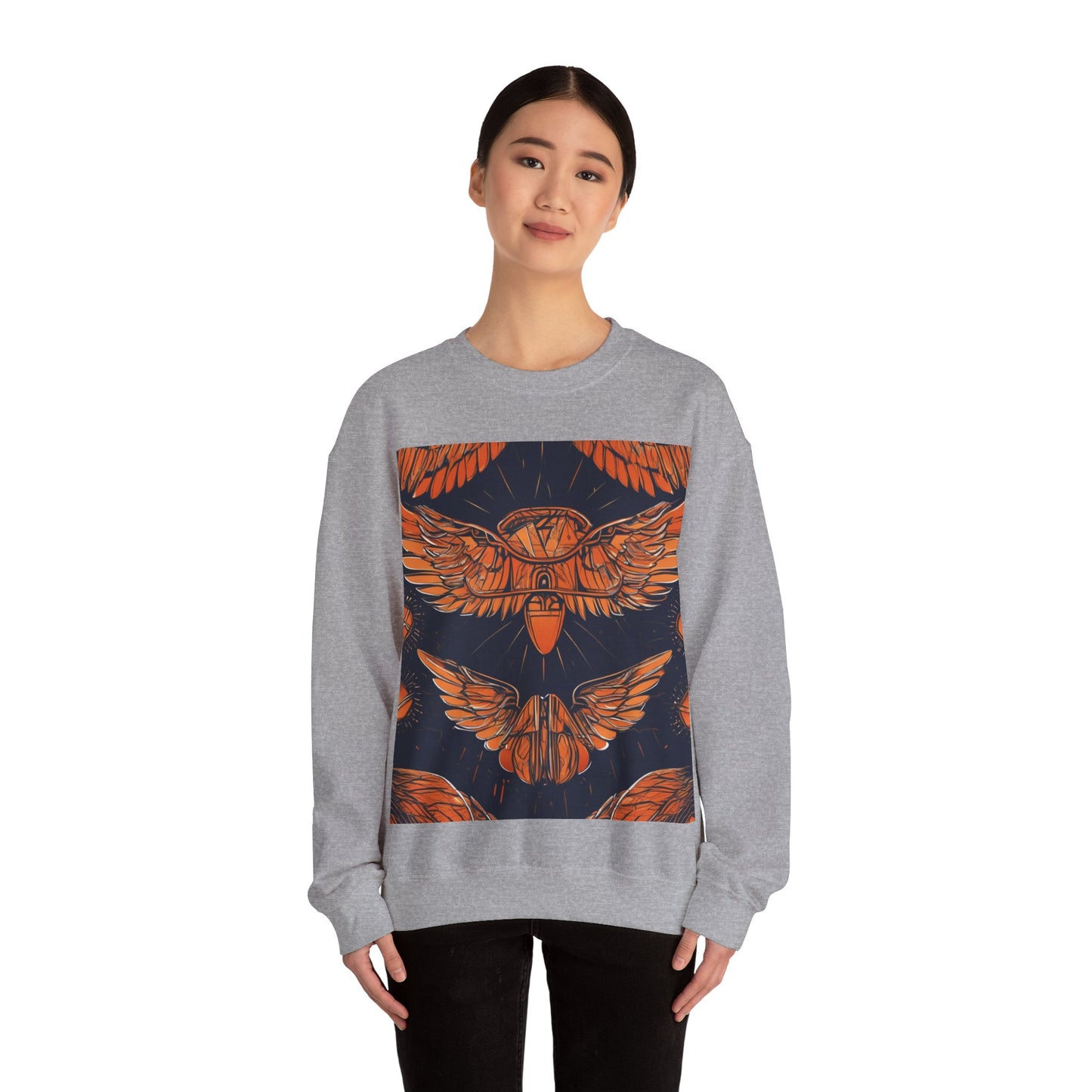 boostlete-field-day-icon-wings-soft-geometric-0298 — Unisex Heavy Blend Crewneck Sweatshirt (Gildan)