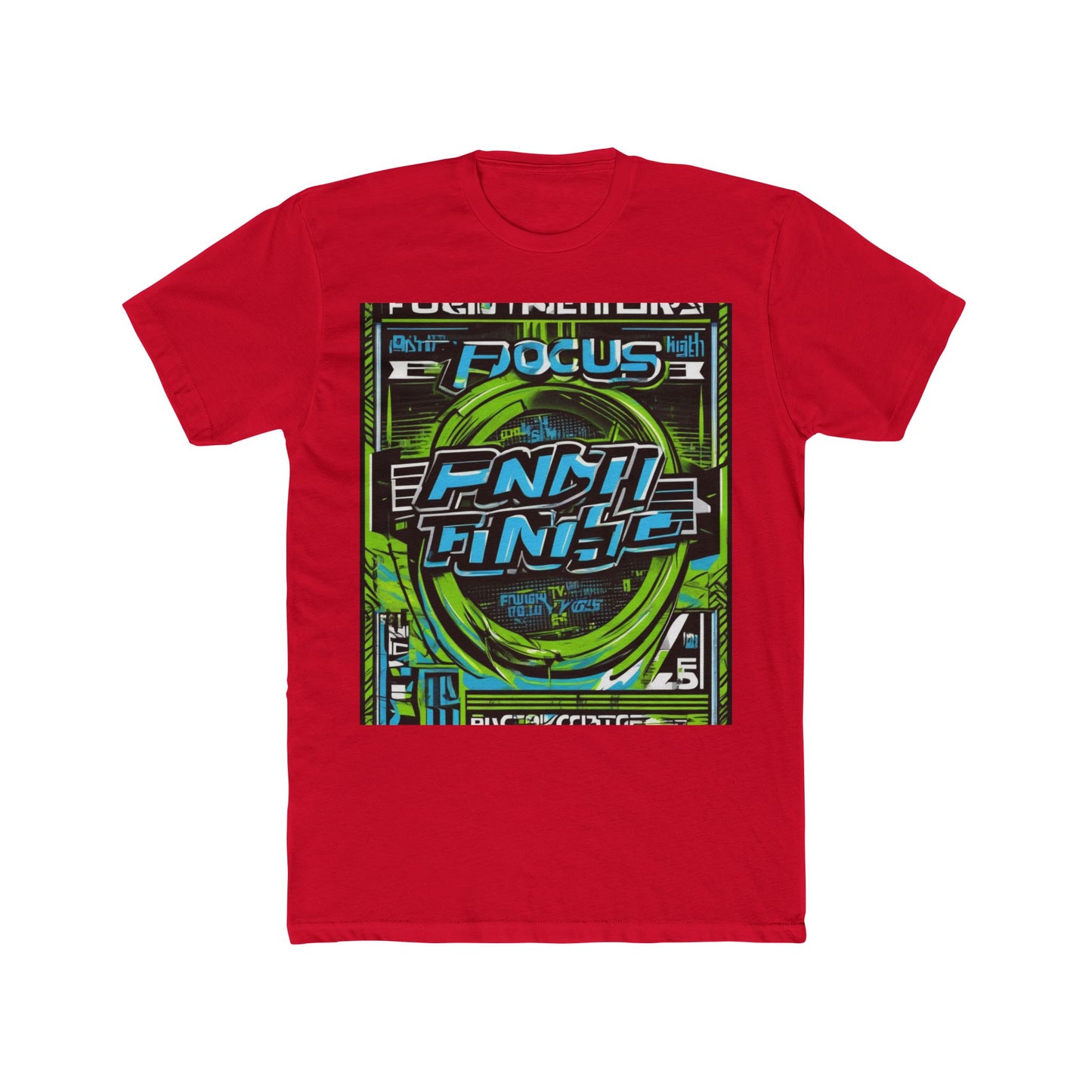boostlete-iron-intent-type-focus-finish-big-retro-0177 — Unisex Cotton Crew Tee (NL 3600)