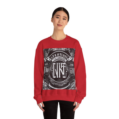 boostlete-am-crew-type-lift-the-standard-banner-engraved-0665 — Unisex Heavy Blend Crewneck (G18000)