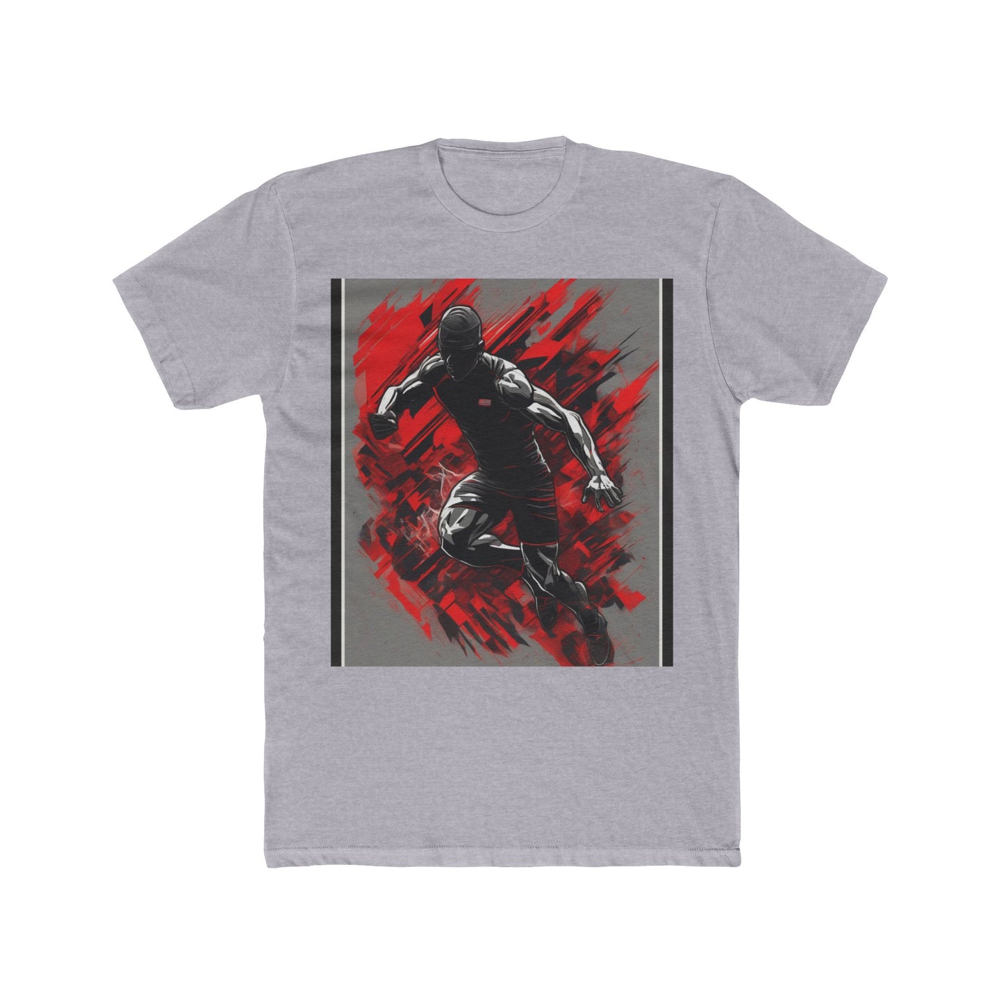 boostlete-field-day-scene-sprinter-glitch-badge-0284 — Unisex Cotton Crew Tee (NL 3600)