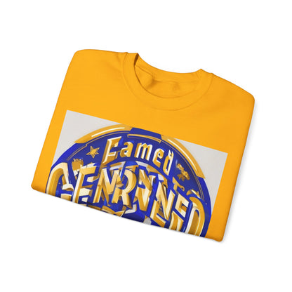 boostlete-pr-season-type-earned-not-given-badge-isometric-0105 — Unisex Heavy Blend Crewneck Sweatshirt (Gildan)