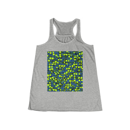 boostlete-mile-by-mile-pattern-dotted-geometric-0071 — Women's Flowy Racerback Tank (B+C 8800)