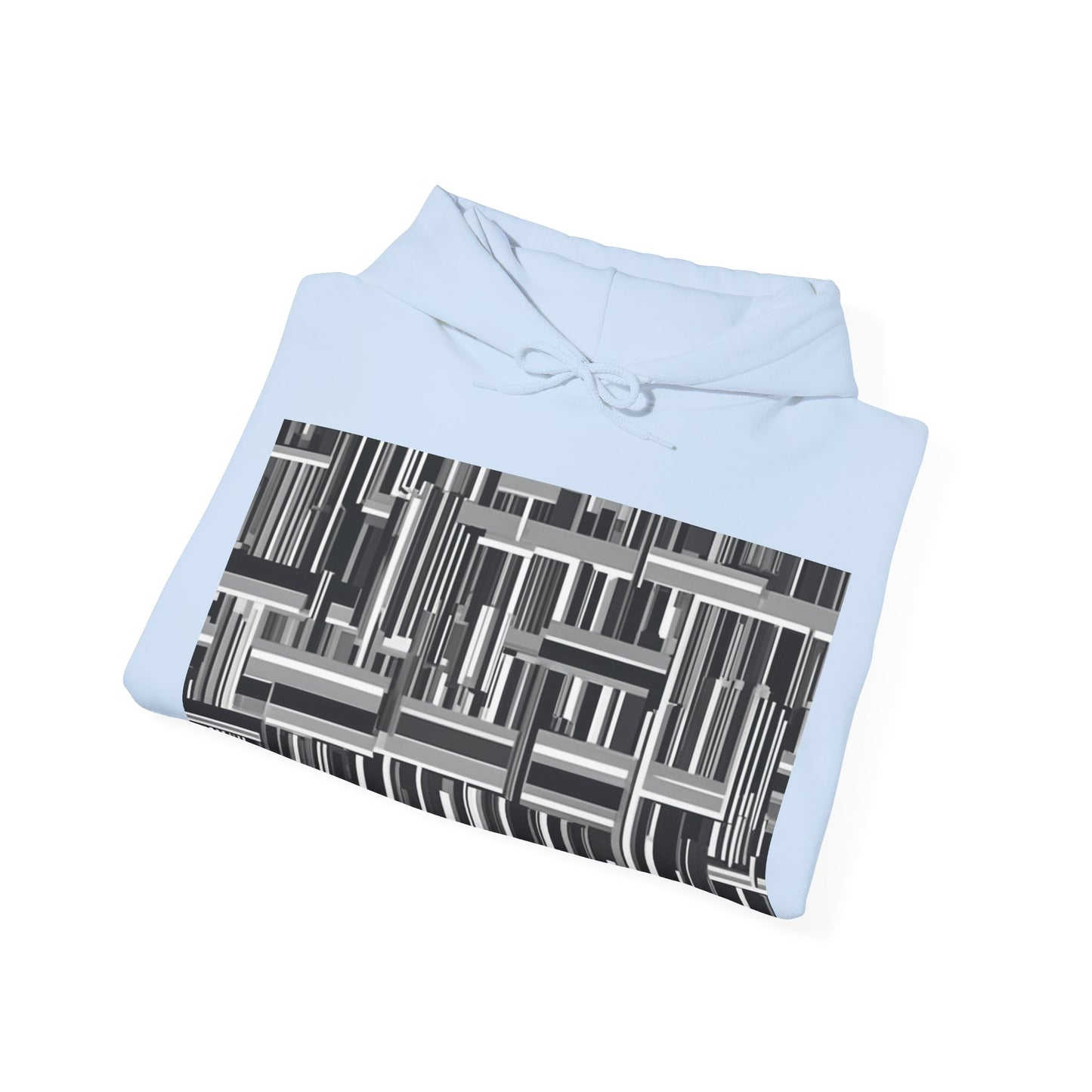 boostlete-recovery-progress-pattern-barcode-isometric-1023 — Unisex Heavy Blend Hoodie (G18500)