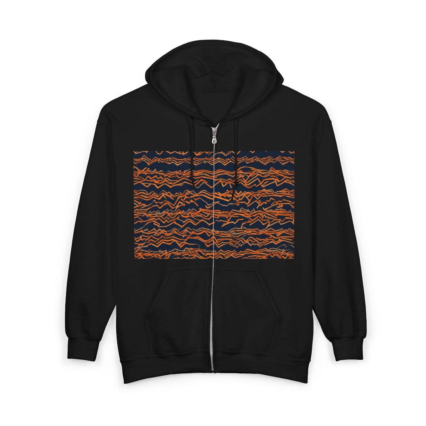 boostlete-field-day-pattern-ekg-bold-0135 — Unisex Heavy Blend Full-Zip Hooded Sweatshirt