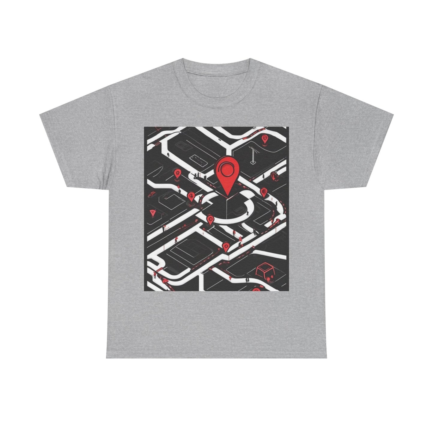 boostlete-am-crew-icon-map-matte-isometric-0094 — Unisex Heavy Cotton Tee (Gildan 5000)