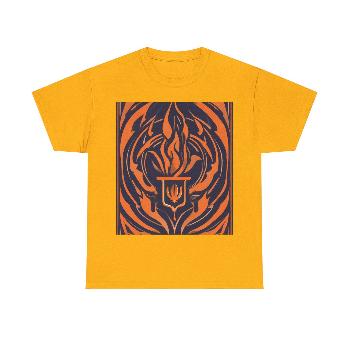 boostlete-quiet-power-icon-flame-duotone-athletic-0158 — Unisex Heavy Cotton Tee (Gildan 5000)