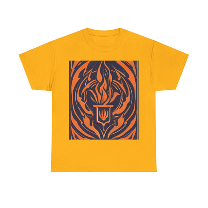 boostlete-quiet-power-icon-flame-duotone-athletic-0158 — Unisex Heavy Cotton Tee (Gildan 5000)