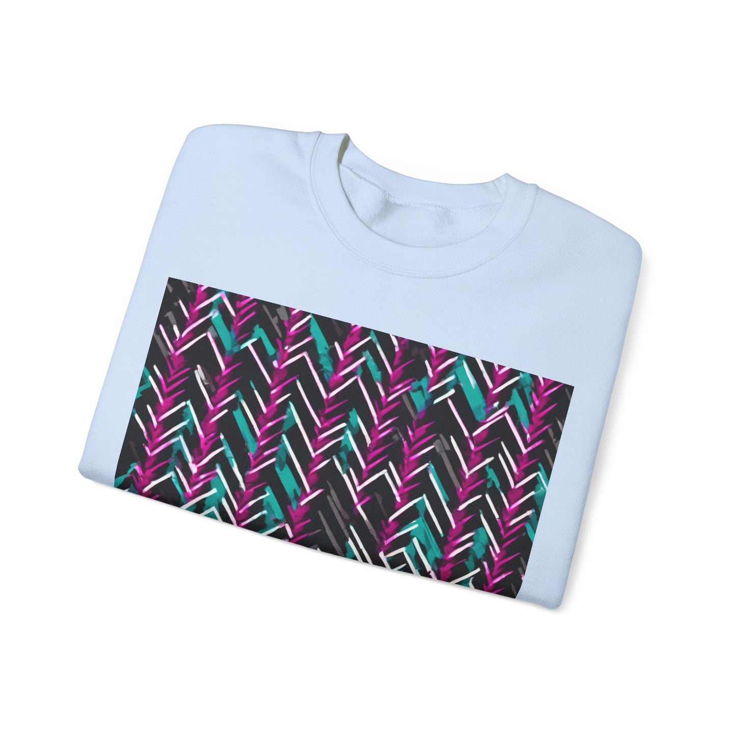 boostlete-recovery-progress-pattern-chevron-retro-0243 — Unisex Heavy Blend Crewneck (G18000)