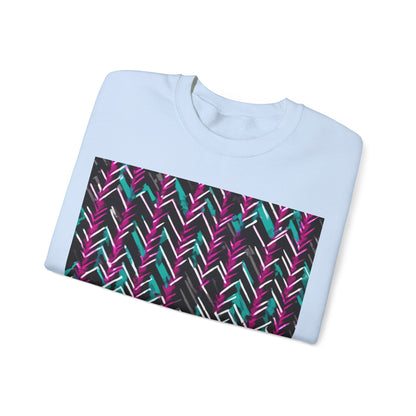 boostlete-recovery-progress-pattern-chevron-retro-0243 — Unisex Heavy Blend Crewneck (G18000)