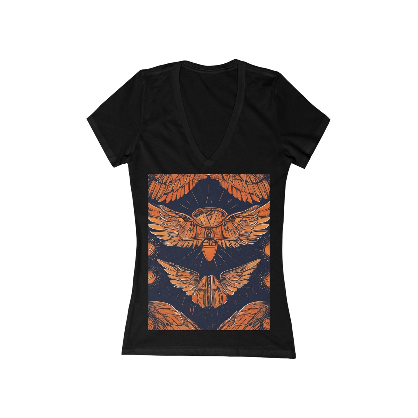 boostlete-field-day-icon-wings-soft-geometric-0298 — Women's Deep V-Neck Tee (B+C 6035)