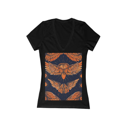 boostlete-field-day-icon-wings-soft-geometric-0298 — Women's Deep V-Neck Tee (B+C 6035)