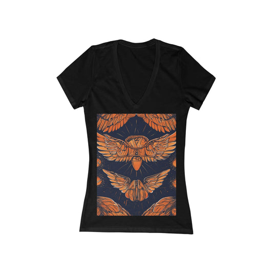 boostlete-field-day-icon-wings-soft-geometric-0298 — Women's Deep V-Neck Tee (B+C 6035)