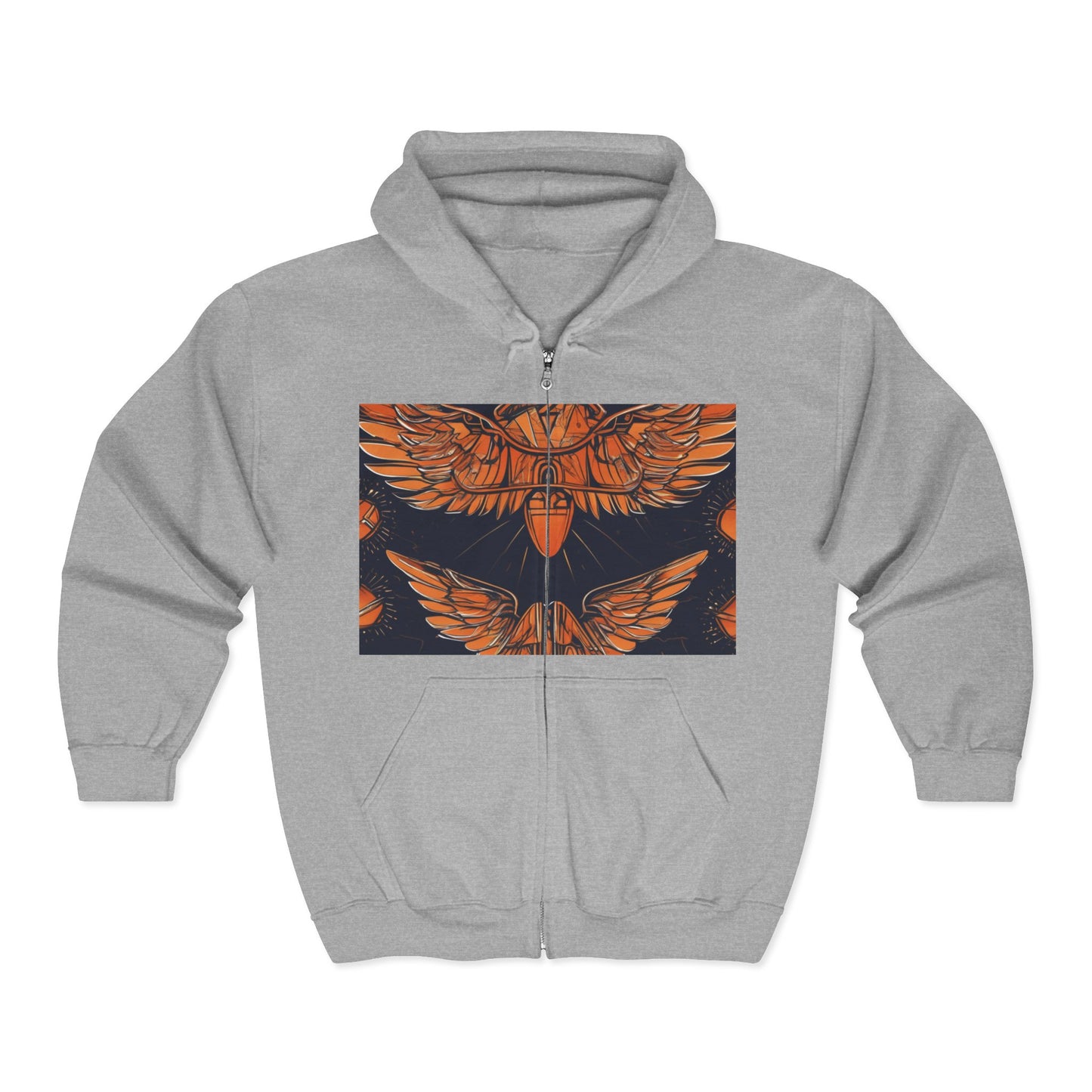 boostlete-field-day-icon-wings-soft-geometric-0298 — Unisex Heavy Blend Full-Zip Hooded Sweatshirt
