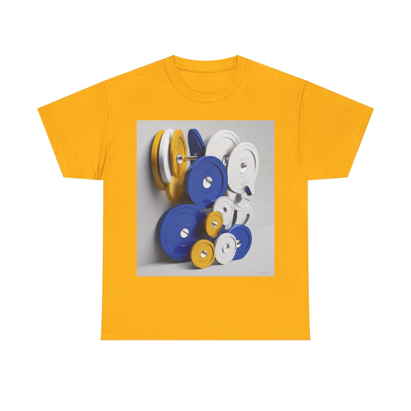 boostlete-field-day-icon-barbell-offset-geometric-0150 — Unisex Heavy Cotton Tee (Gildan 5000)