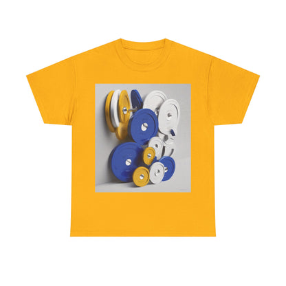 boostlete-field-day-icon-barbell-offset-geometric-0150 — Unisex Heavy Cotton Tee (Gildan 5000)