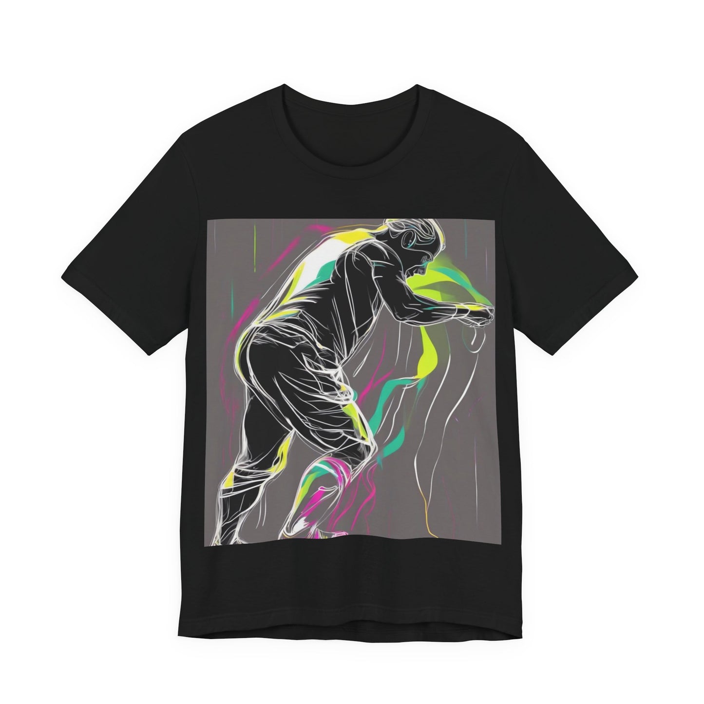 boostlete-iron-intent-scene-athlete-neon-monoline-0140 — Unisex Jersey Short Sleeve (B+C 3001)