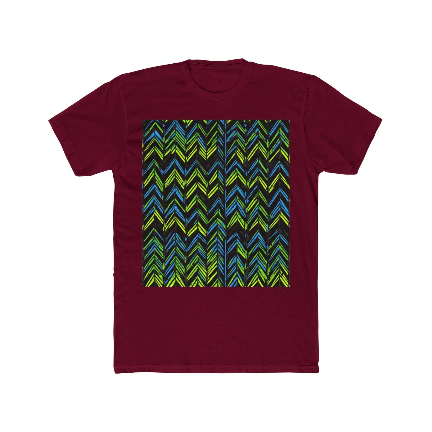 boostlete-mile-by-mile-pattern-chevron-monoline-0051 — Unisex Cotton Crew Tee (NL 3600)