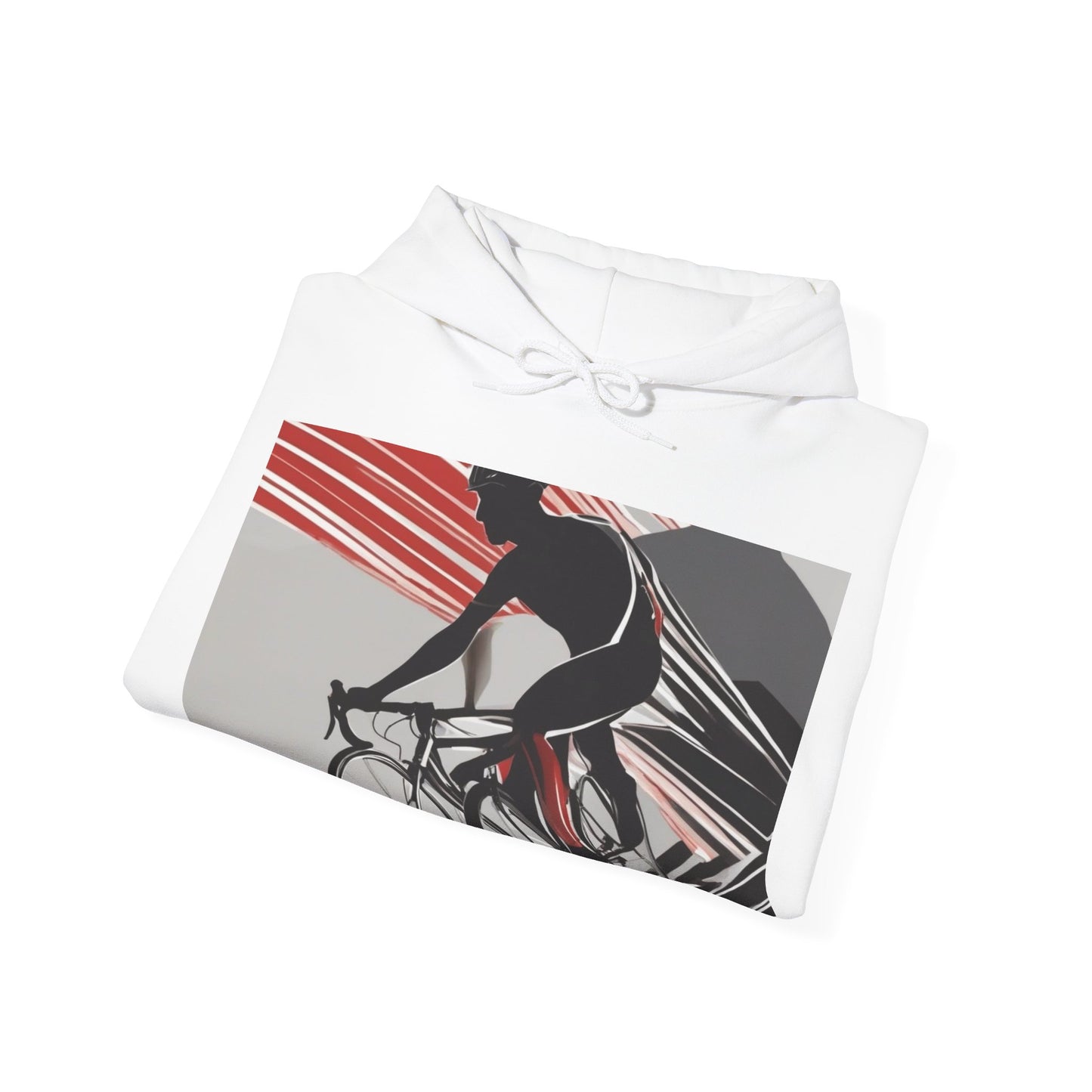 boostlete-boost-mode-scene-cyclist-speed-geometric-0208 — Unisex Heavy Blend Hooded Sweatshirt (Gildan)