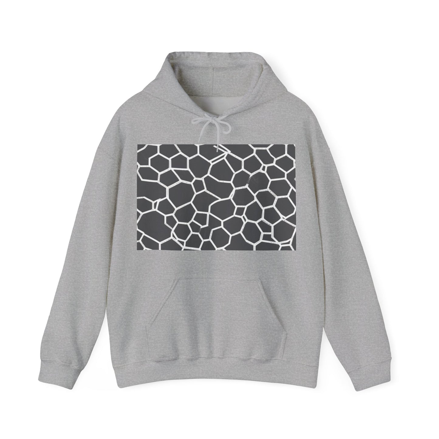 boostlete-iron-intent-pattern-hex-blueprint-0063 — Unisex Heavy Blend Hooded Sweatshirt (Gildan)