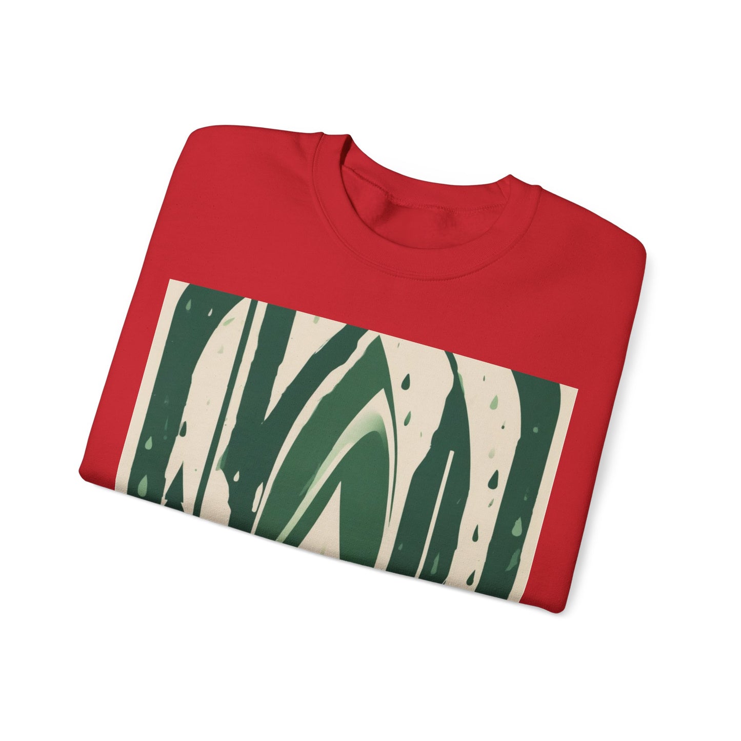 boostlete-quiet-power-icon-water-glitch-retro-0186 — Unisex Heavy Blend Crewneck Sweatshirt (Gildan)