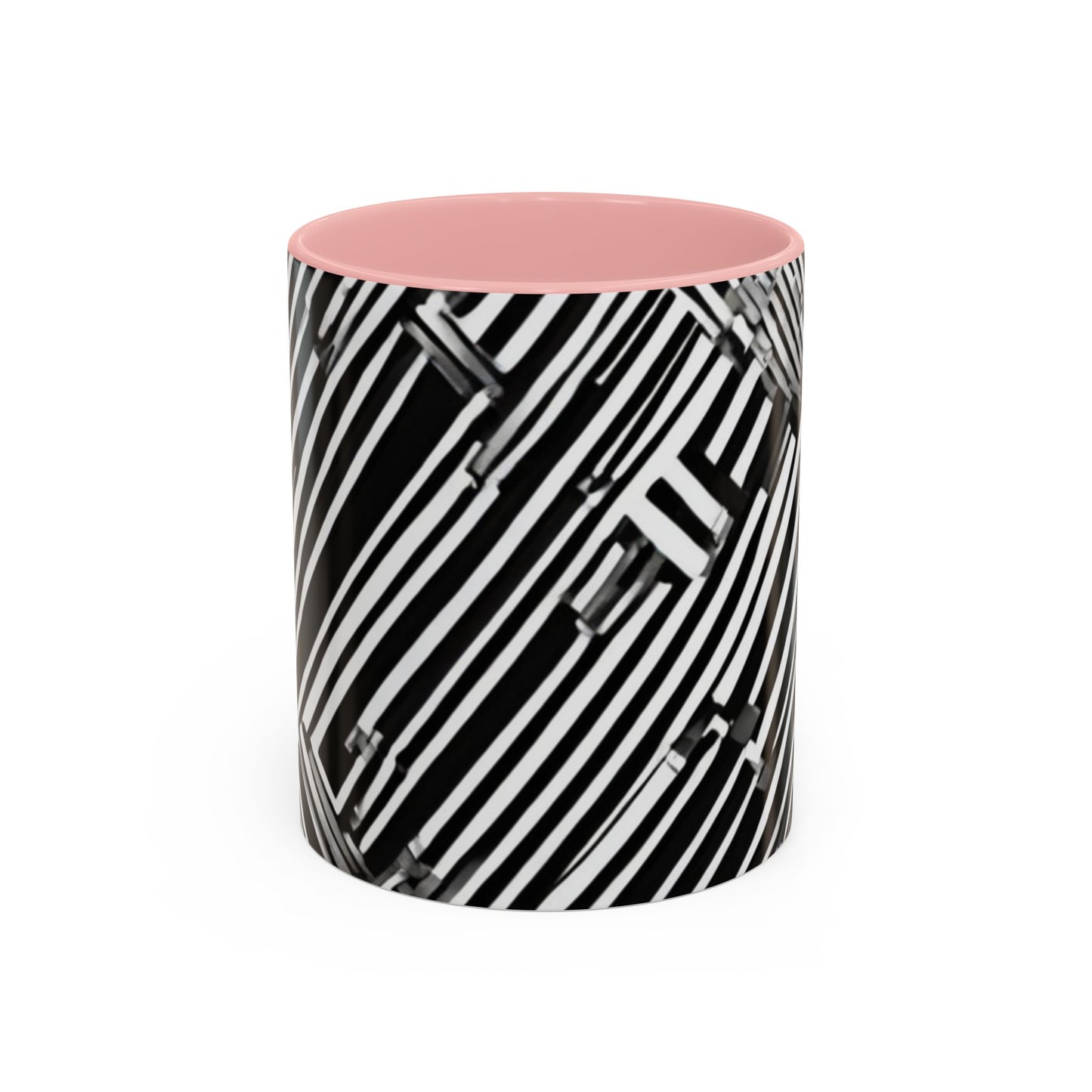 boostlete-mile-by-mile-pattern-barcode-monoline-0059 — Accent Mug 11oz/15oz