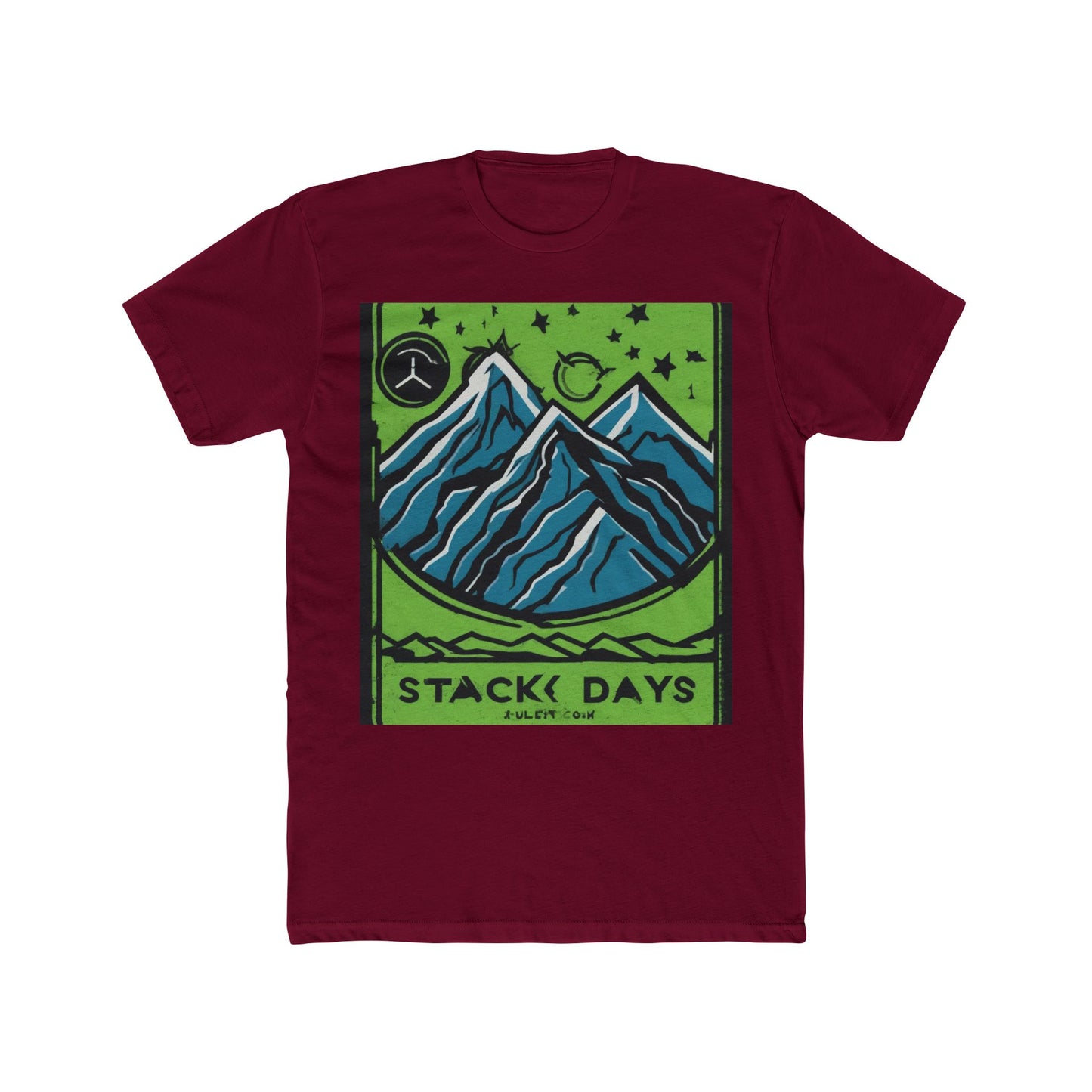 boostlete-pr-season-icon-mountain-grainy-badge-0154 — Unisex Cotton Crew Tee (NL 3600)