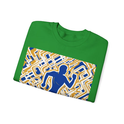 boostlete-pr-season-icon-runner-outline-industrial-0170 — Unisex Heavy Blend Crewneck Sweatshirt (Gildan)