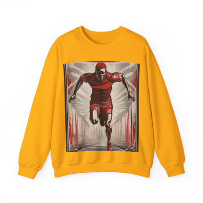 boostlete-am-crew-scene-sprinter-outline-athletic-0228 — Unisex Heavy Blend Crewneck Sweatshirt (Gildan)