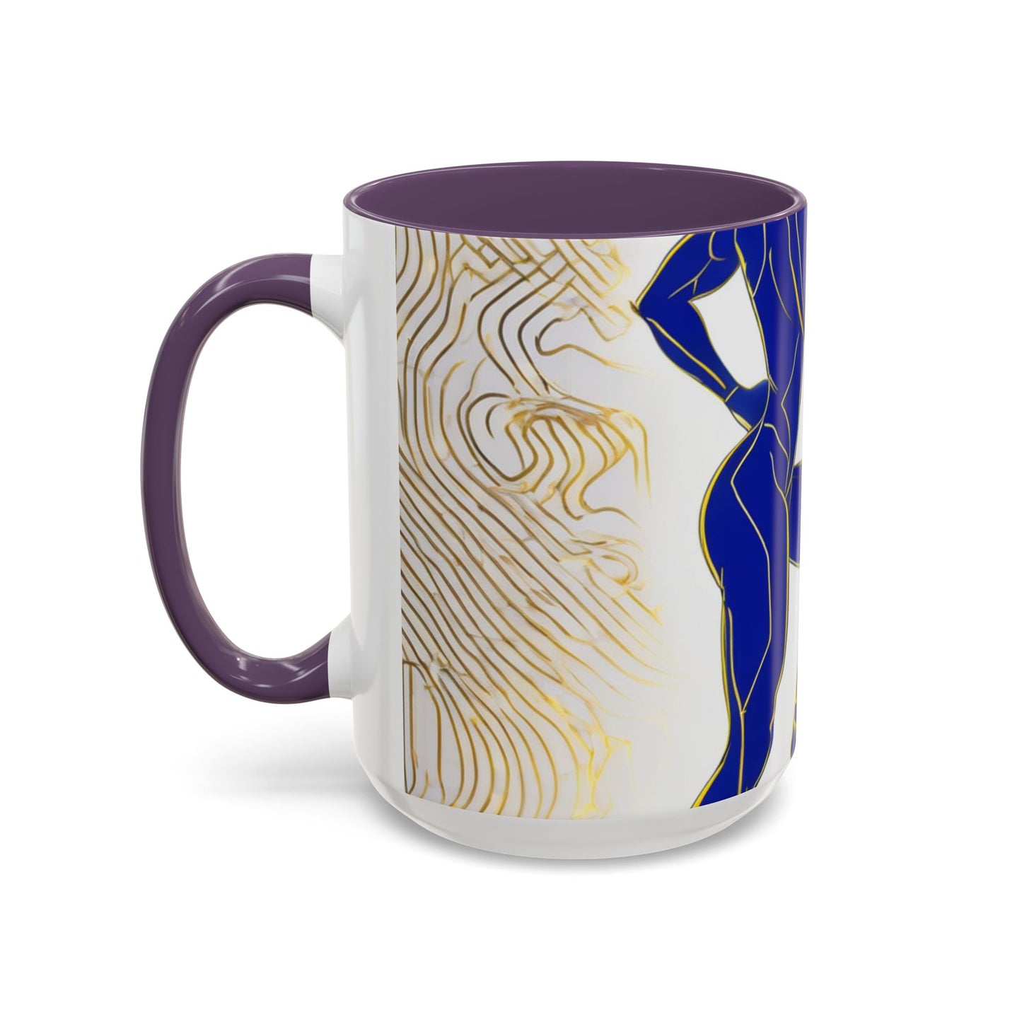 boostlete-iron-intent-scene-lunge-neon-line-art-0392 — Accent Mug 11/15oz
