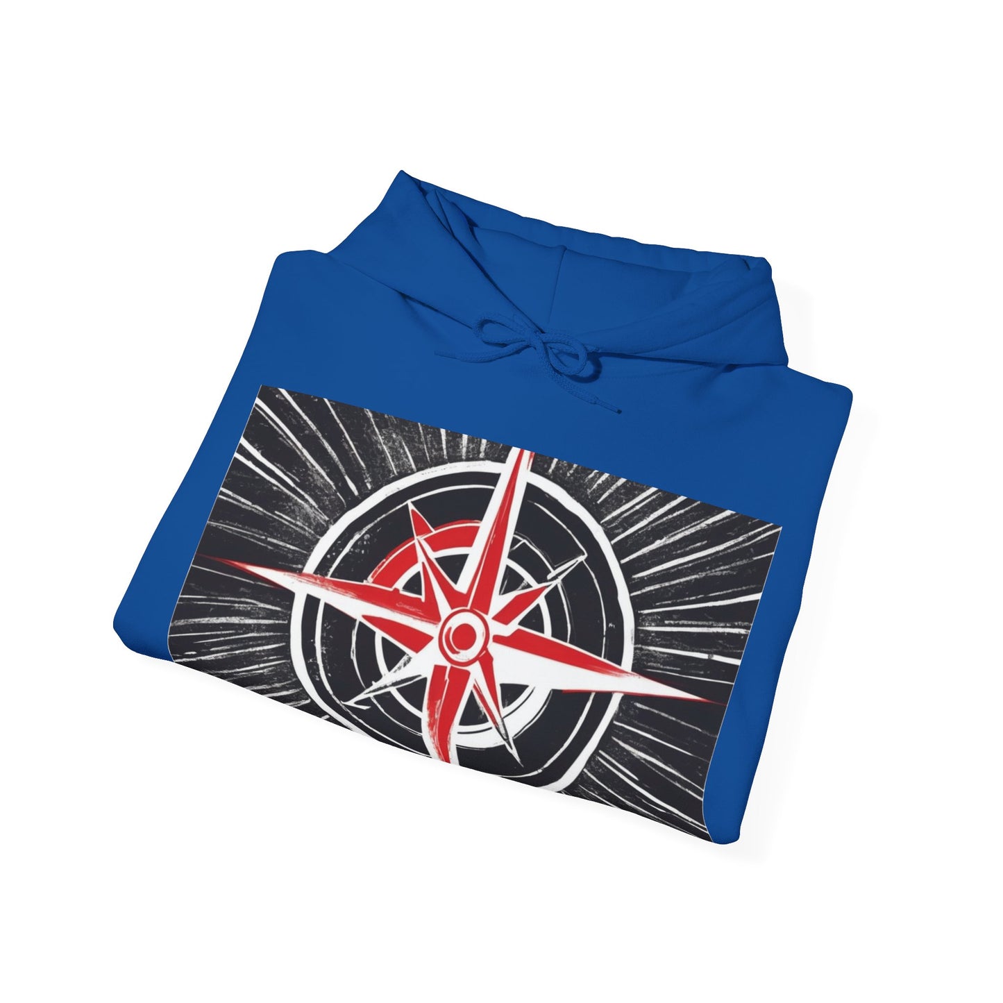 boostlete-boost-mode-icon-compass-chalk-vector-1382 — Unisex Heavy Blend Hoodie (G18500)