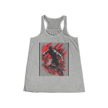 boostlete-field-day-scene-sprinter-glitch-badge-0284 — Women's Flowy Racerback Tank (B+C 8800)