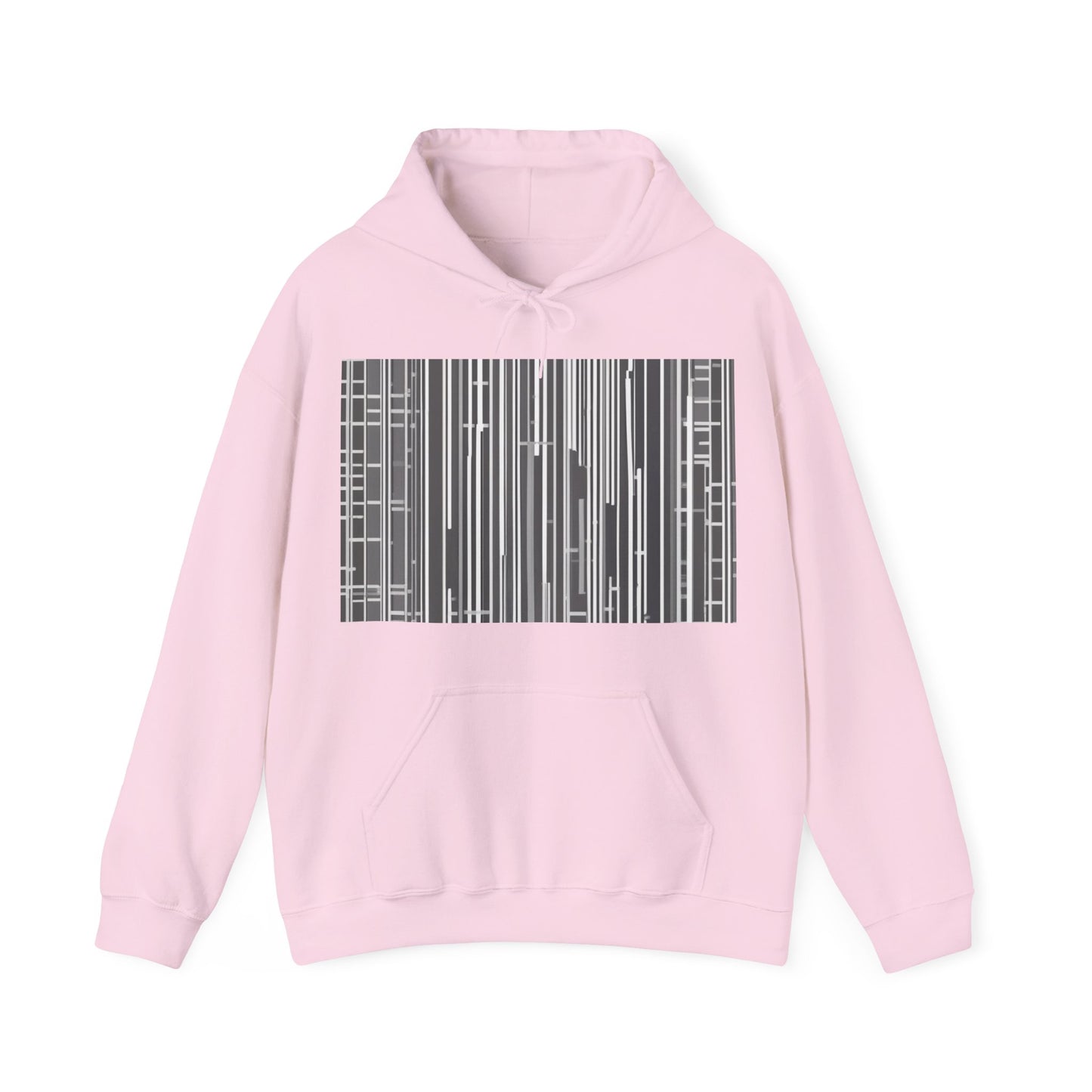 boostlete-boost-mode-pattern-barcode-blueprint-0463 — Unisex Heavy Blend Hoodie (G18500)