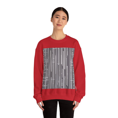 boostlete-boost-mode-pattern-barcode-blueprint-0463 — Unisex Heavy Blend Crewneck (G18000)