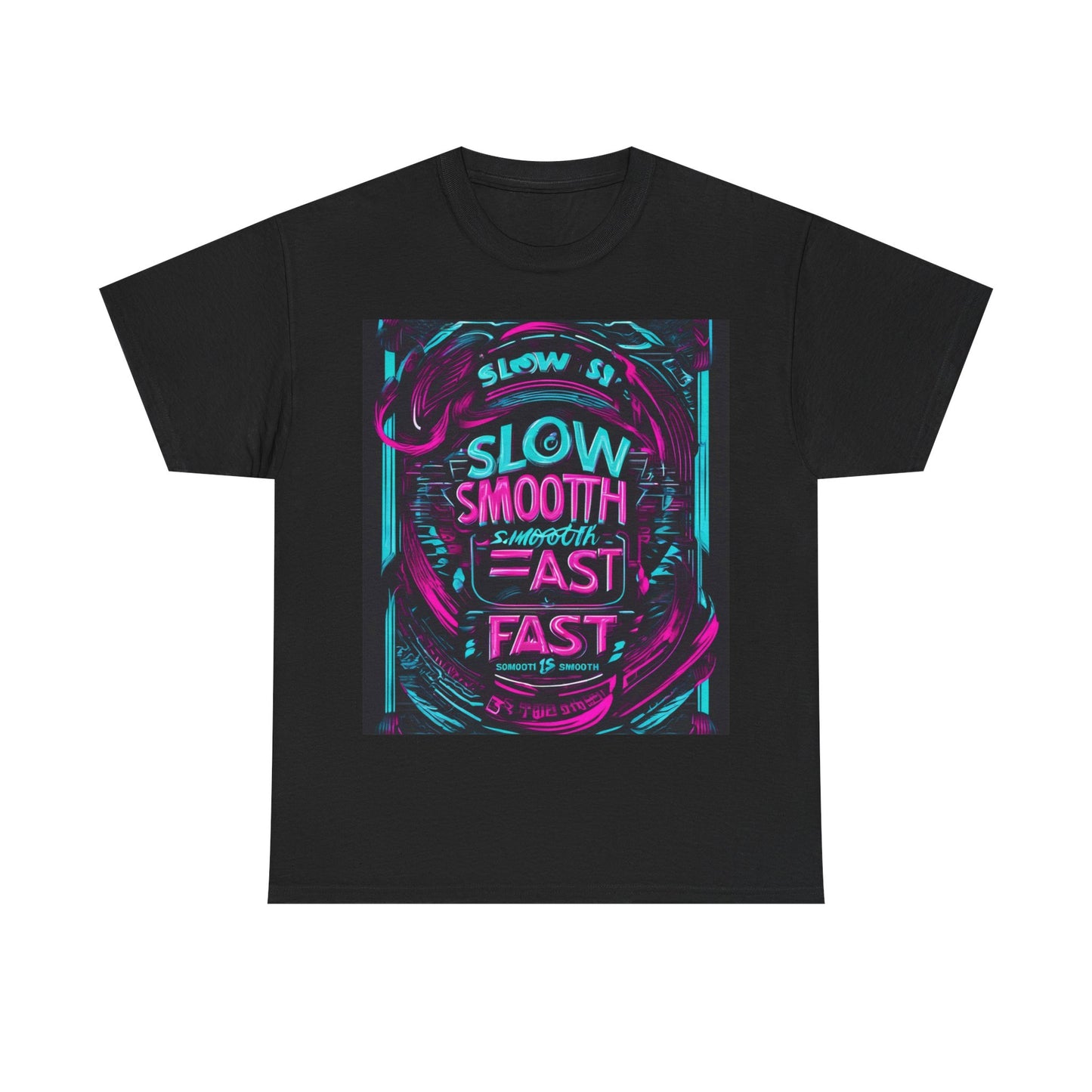 boostlete-recovery-progress-type-slow-is-smooth-smooth-is-fast-banner-engraved-0181 — Unisex Heavy Cotton Tee (Gildan 5000)