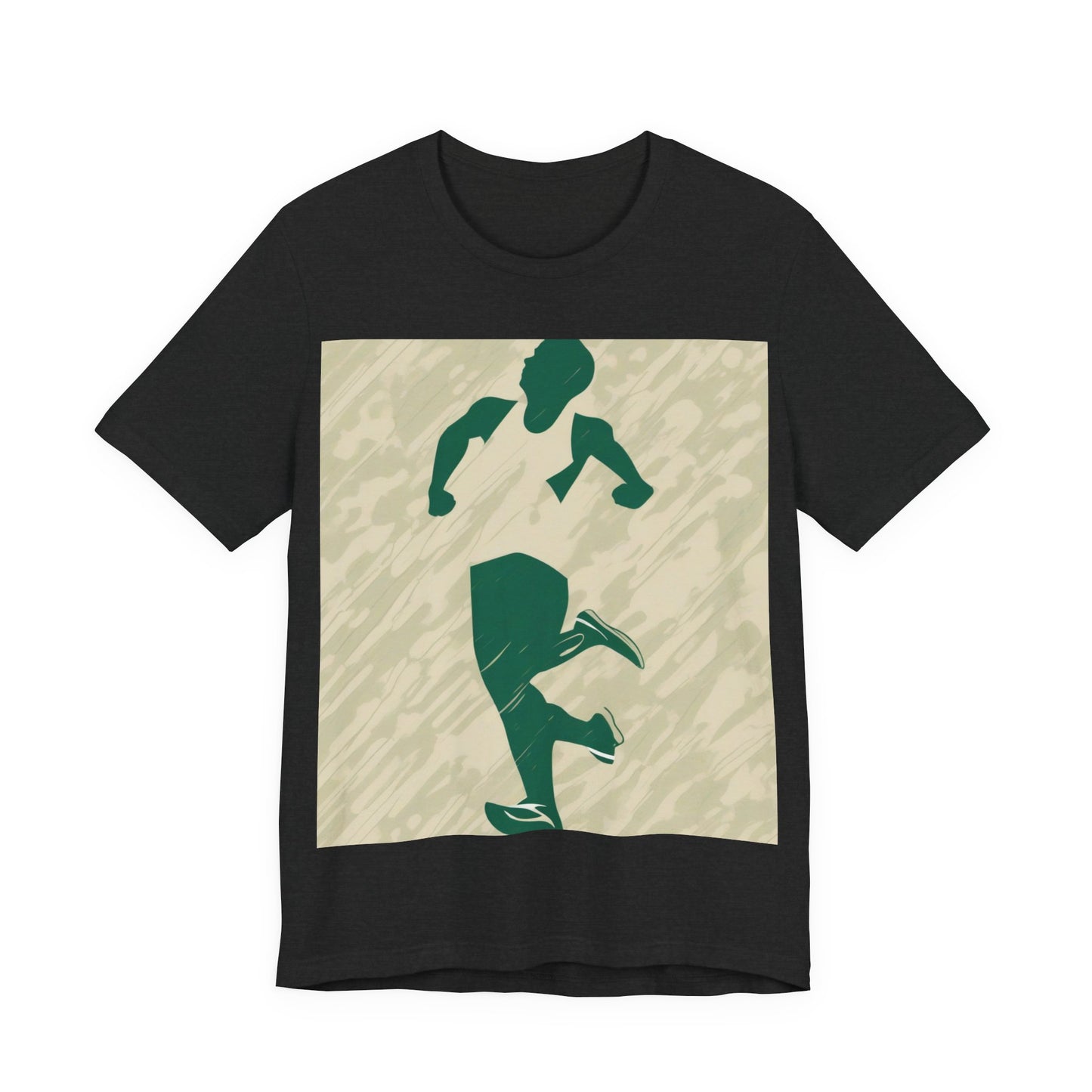 boostlete-am-crew-icon-runner-grainy-blueprint-0134 — Unisex Jersey Short Sleeve (B+C 3001)